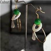 Great Circle Opal Sterling Silver 925 Jewelry Earrings for Women Tassel Korean Indian Big | Украшения и аксессуары