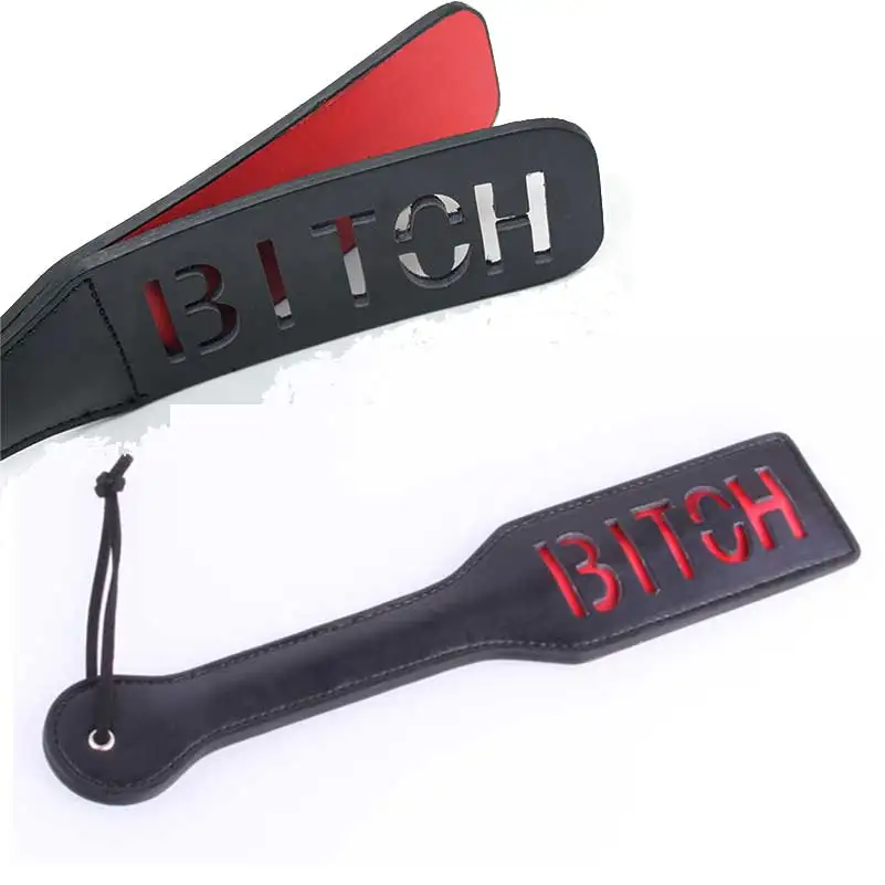 BDSM 32 см секс игрушки для флирта кнут с надписью BITCH Bat Spanking Flogger Paddle товары взрослых