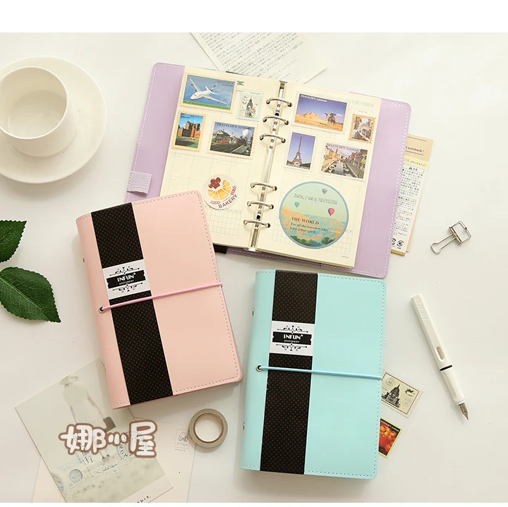 Macaron a6 книги вкладыш Обложка из искусственной кожи дневник DIY блокнот планировщик путешествия jourmal Infun Студенческая Памятка расписание