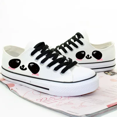 AMYMM/Детская парусиновая обувь с милым рисунком в виде мордочек для мальчиков и