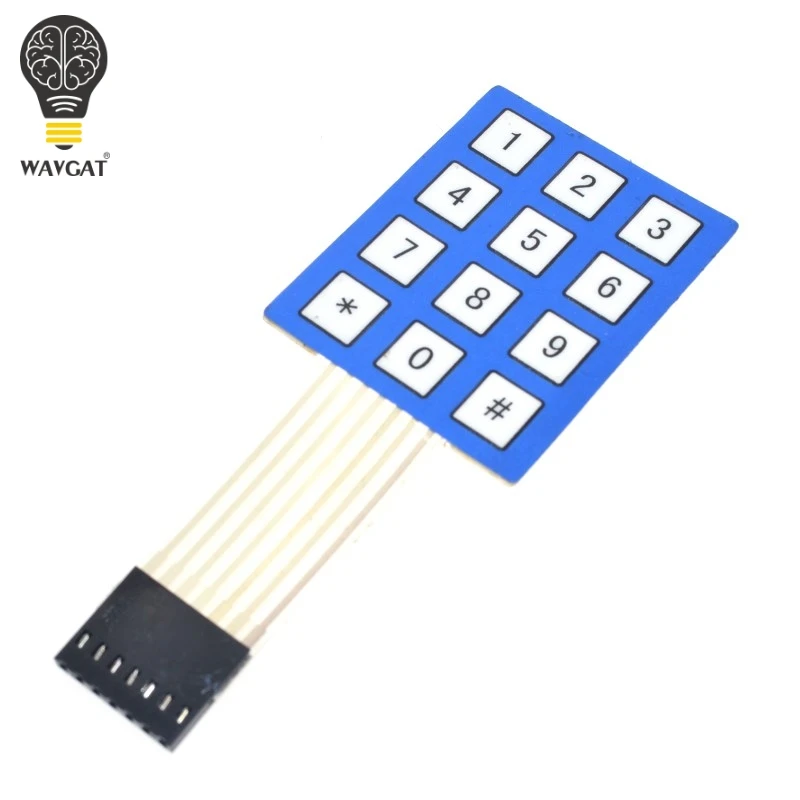 Матричный массив 3x4 мембранная переключатель клавиатура 12 клавиш 4*3 4X3 3*4 клавиши