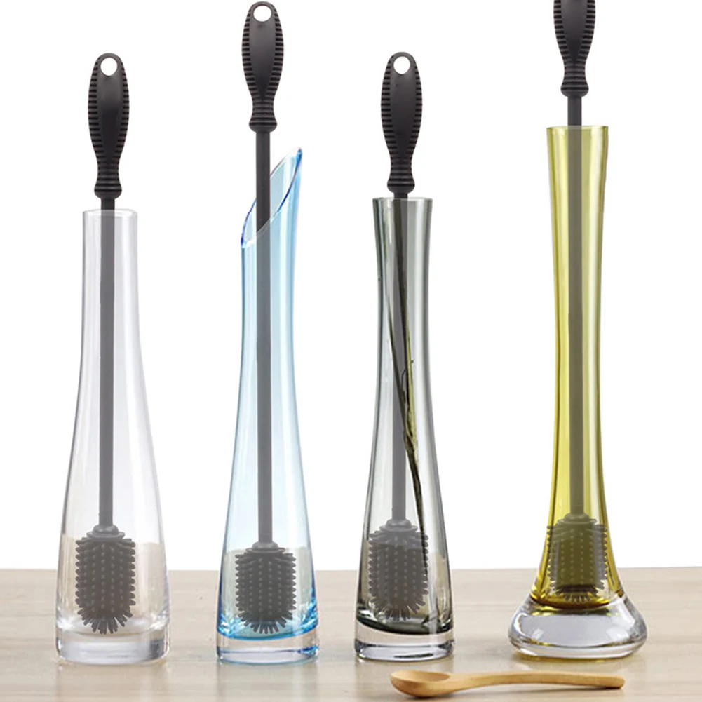 Силиконовая щетка для чистки бутылки с длинной ручкой очистки воды Бутылка