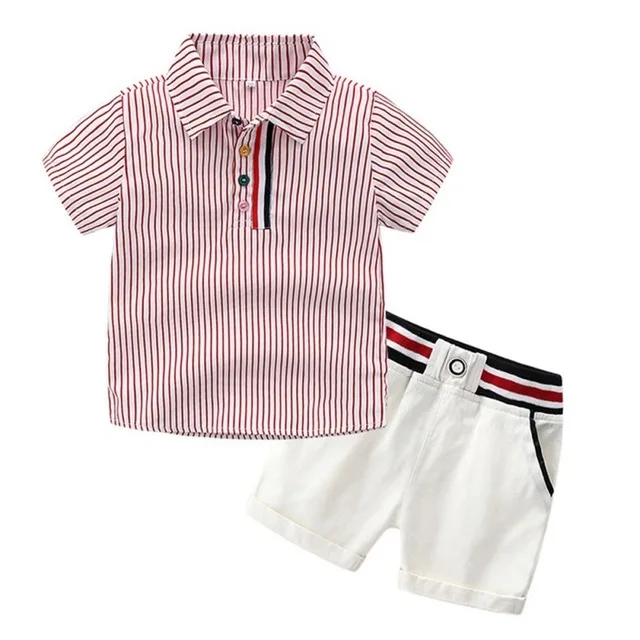 Pink 0313 Комплект одежды для мальчиков, Костюм Джентльмена с рубашкой с бабочкой, рубашка с короткими рукавами, футболка, шорты, Модный комплект из 2 предметов с цветочным принтом для мальчиков 2-7 лет - Цвет: Pink 0313