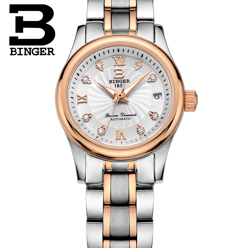 Couples Watches Men Automatic Mechanical Watch BINGER Luxury Brand Women Fashion Watch Business Clock Free shipping