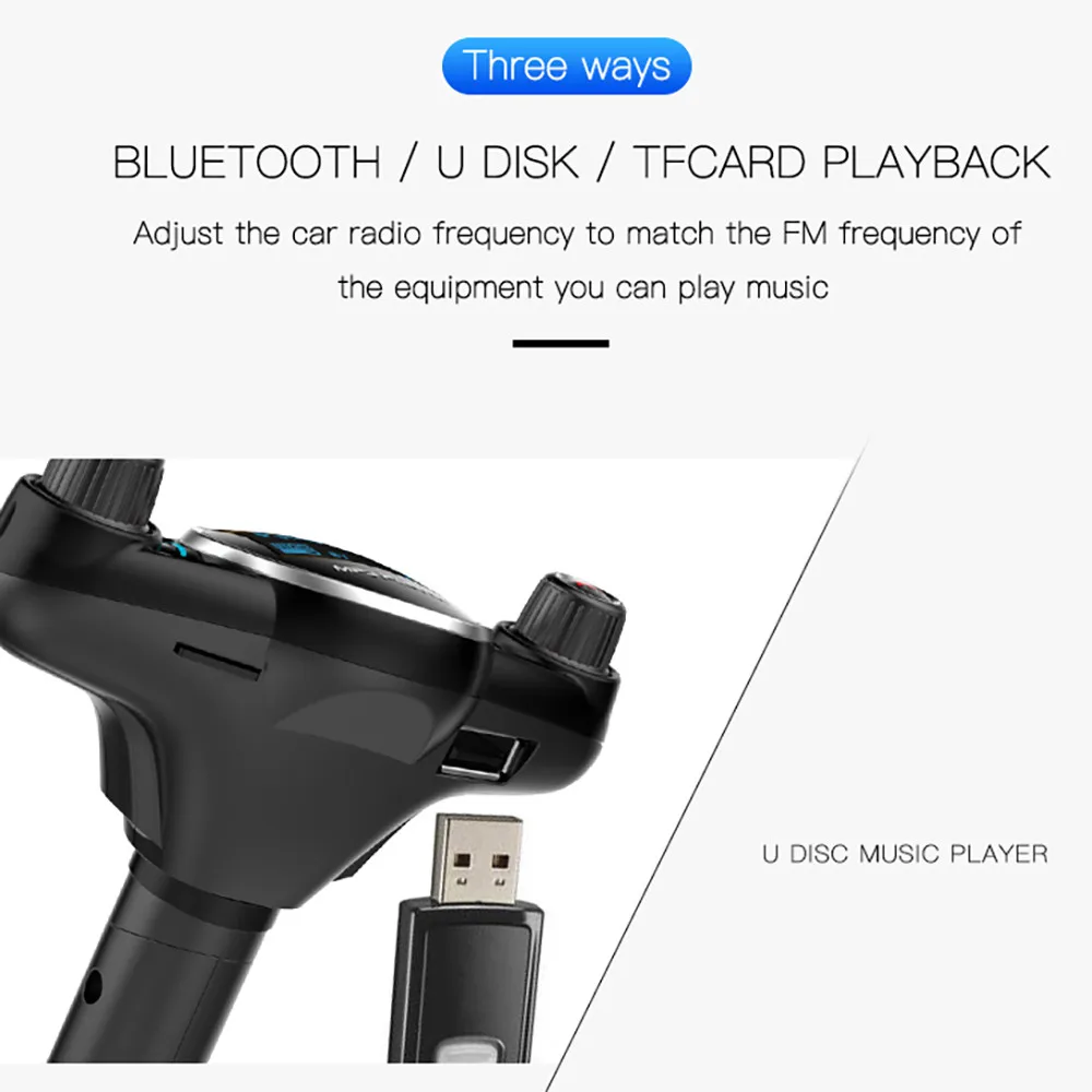 Авто многофункциональный автомобильный набор, Handsfree, Беспроводной Bluetooth FM передатчик ЖК-дисплей MP3 плеер USB Зарядное устройство винтажный радиоприёмник SD карты H128