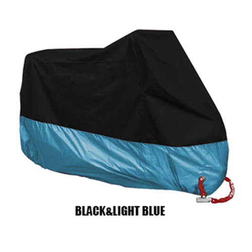 Black Light Blue Водонепроницаемый чехол для мотоцикла, пылезащитный чехол с защитой от УФ-лучей, чехол для всех сезонов, чехол для скутера, мотоцикла, дождевик, пылезащитный чехол - Цвет: Black Light Blue
