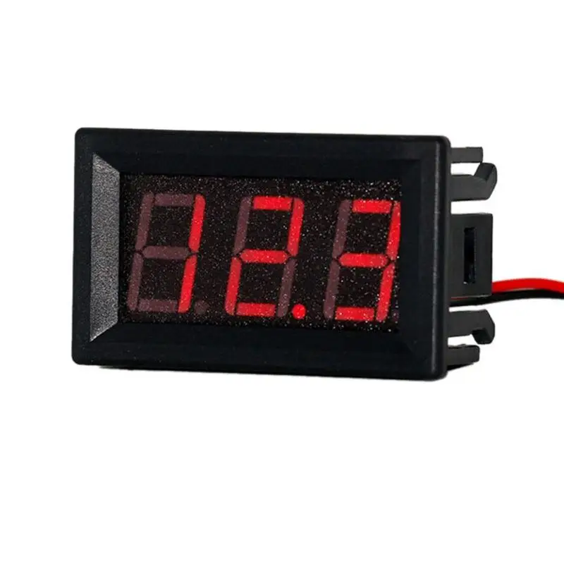 Мини цифровой вольтметр постоянного тока 2 4 V 30V проводной 0.36in светодиодный
