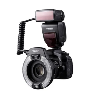 Светодиодная Кольцевая вспышка Yongnuo YN14EX II TTL для макросъемки, двойная лампа, Макросъемка для цифровых зеркальных камер Canon 5D4 1DX2 5Dsr 750D 6d2