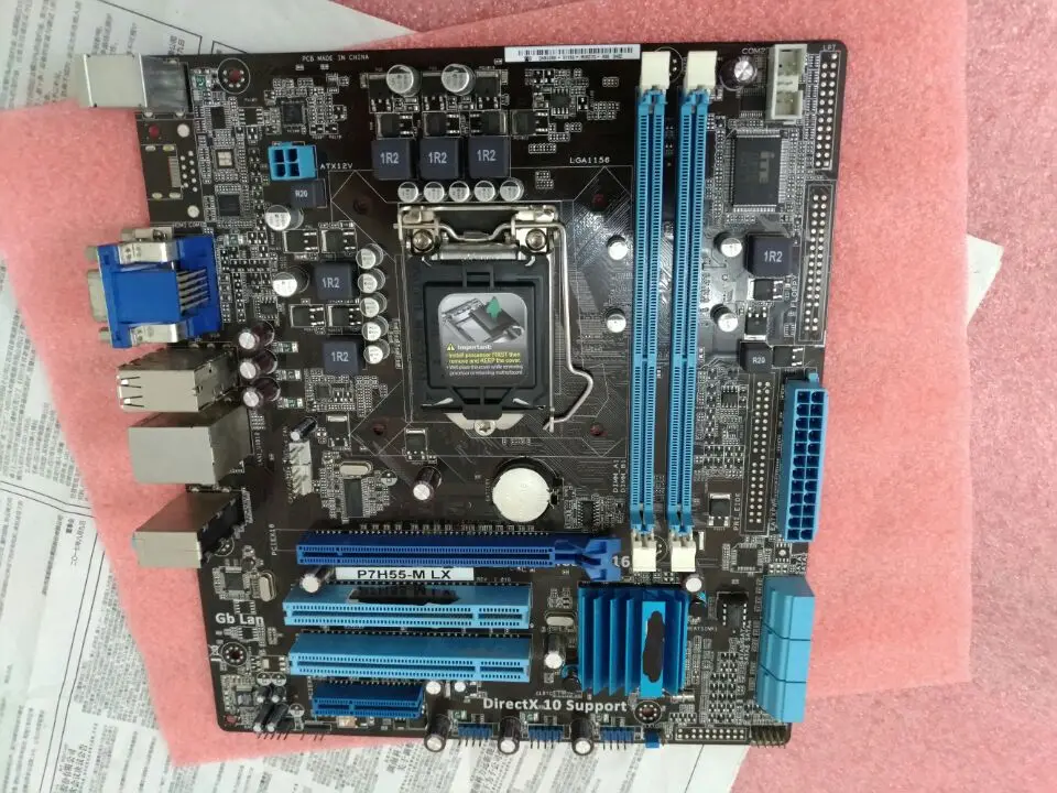 Оригинальная материнская плата ASUS P7H55-M LX P7H55-M PLUS DDR3 LGA 1156 для i3 i5 i7 cpu USB2.0 8GB H55 б/у материнская плата для настольных ПК