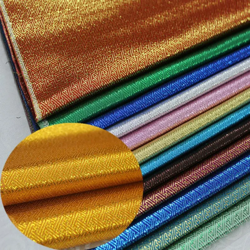 Diy квадрат спирали Винтаж Дамаск Атлас искусственный золотой шелк парча жаккардовая ткань кружева монгольского cheongsam Кукольное платье