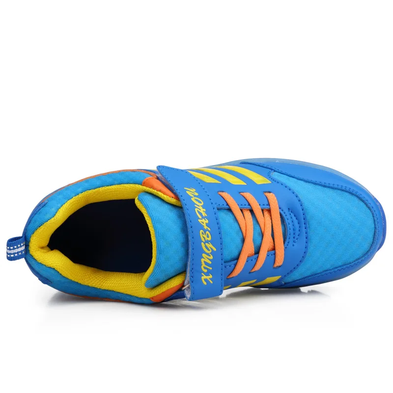 Blue Colorful LED Flashing Single Roller Skates Shoes for Kids Boy Girl Pulley Heelys Sneakers Child Gift | Детская одежда и обувь