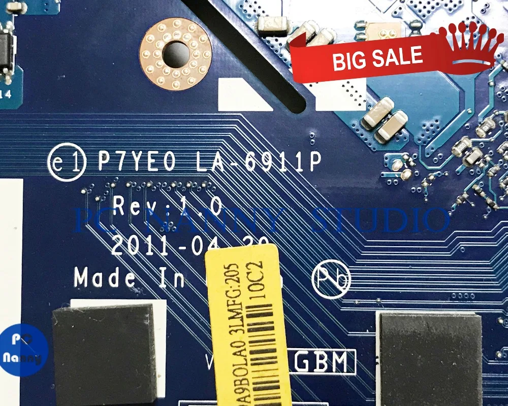 PC Няня для acer Aspire 7750 Материнская плата ноутбука MBBY002001 LA-6911P HM65 DDR3 испытания |