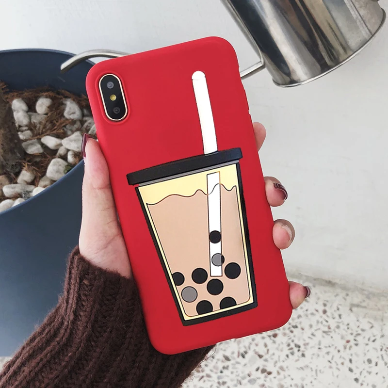 Забавный чехол с 3D рисунком молочного чая для huawei Y5 Prime Y6II Y6 Pro Y7 Prime Y9 силиконовый чехол для телефона из ТПУ