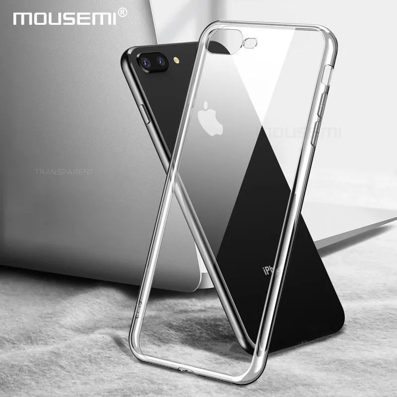 Чехлы для iPhone 6 6s 7 8 Plus X Ультра тонкие мягкие прозрачные силиконовые чехлы из ТПУ 5S