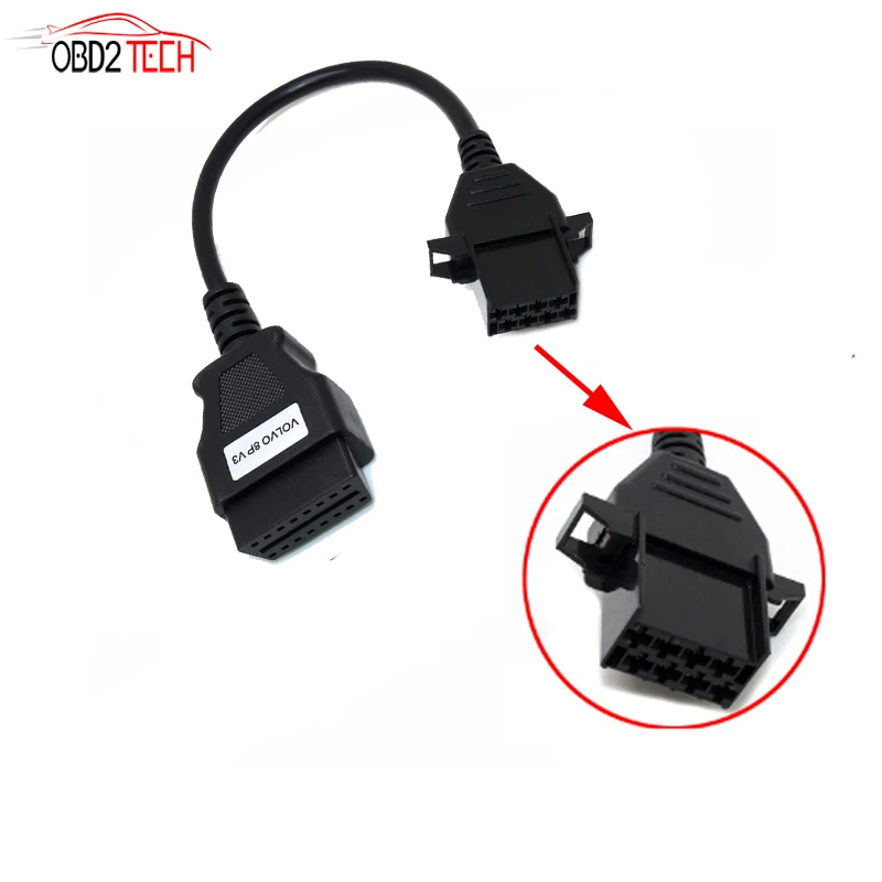 

Удлинитель кабеля для грузовика для Volvo 8Pin к OBD2 16Pin Female подходит для Volvo 8 Pin или Volvo 88890306 Vocom