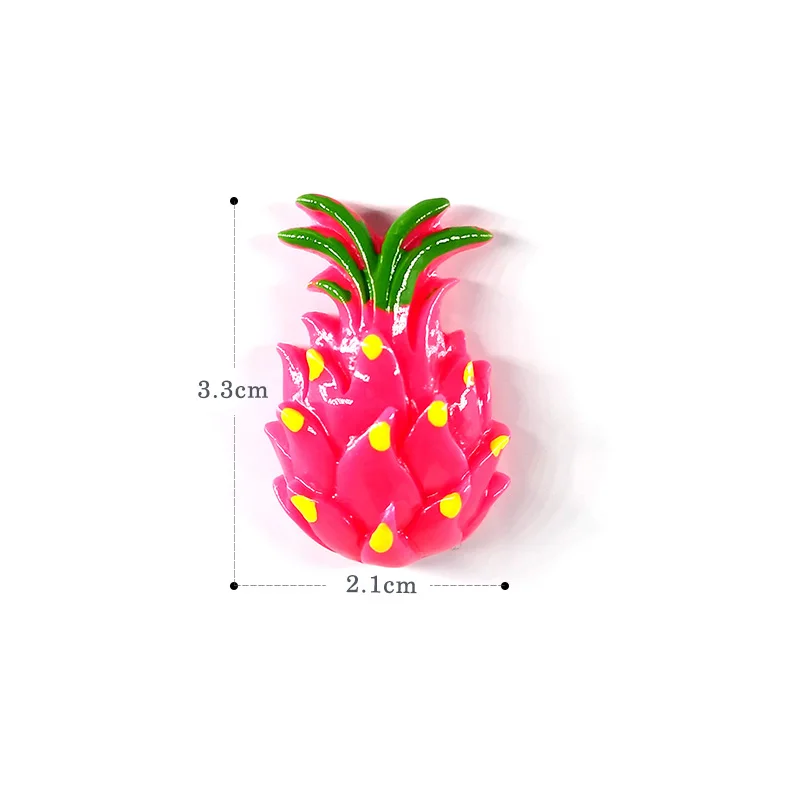 Dragon fruit Фрукты мангостин Carambola холодильник магнитная доска для записей стикеры смолы холодильник магниты ребенок дома DIY украшения Аксессуары - Цвет: Dragon fruit