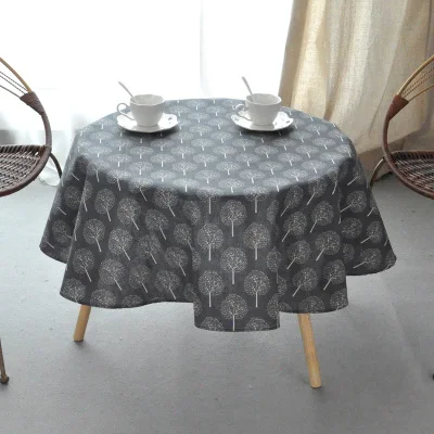 table cloths 1 Нордический полиэстер хлопок Круглый Скатерти цвет желтый рисовый слово серая стрела хлопок и лен печать скатерть на заказ - Цвет: table cloths 1