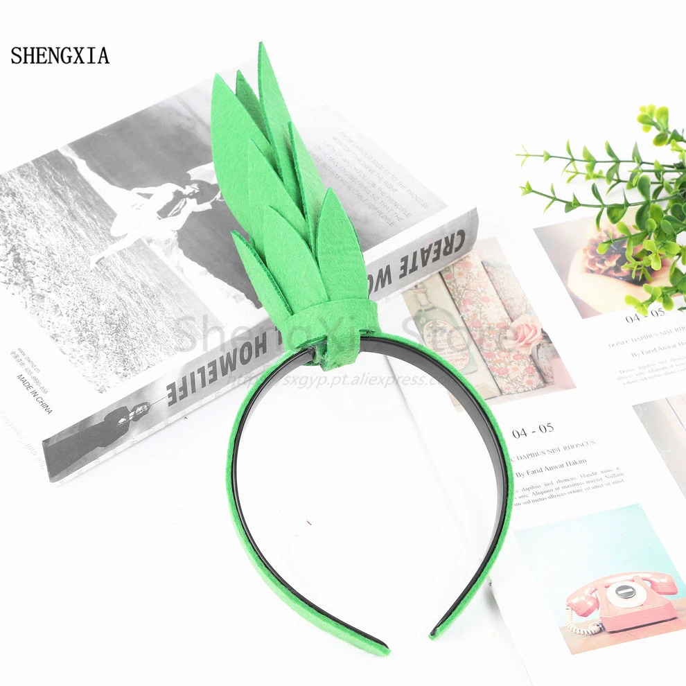 New holiday party headband headdress Halloween Irish St. Patrick Day green pineapple adult child |