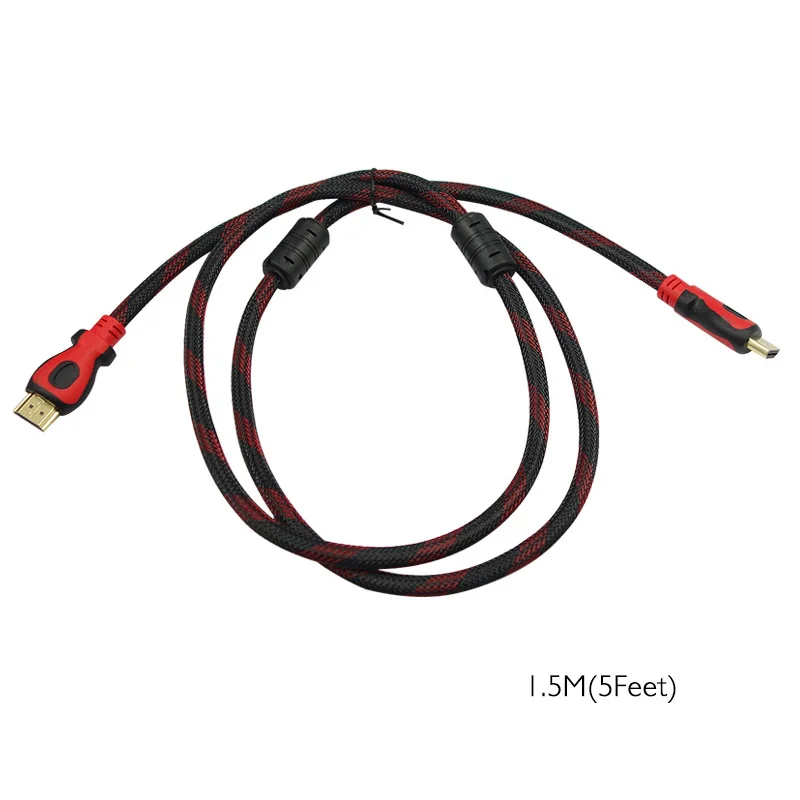 Rigal 1,4 в HDMI кабель 1,5 м 3 м 5 м 10 м HDMI кабель папа-папа адаптер 1080P 3D HD tv lcd светодиодный DLP проектор RD817 RD805 - Цвет: about 150cm