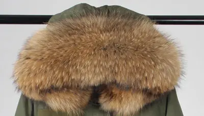 extra fur collar Пальто из натурального меха, зимняя куртка, бренд, Женское пальто, Воротник из натурального Лисьего меха, свободная длинная парка, уличная одежда, новая корейская мода - Цвет: extra fur collar
