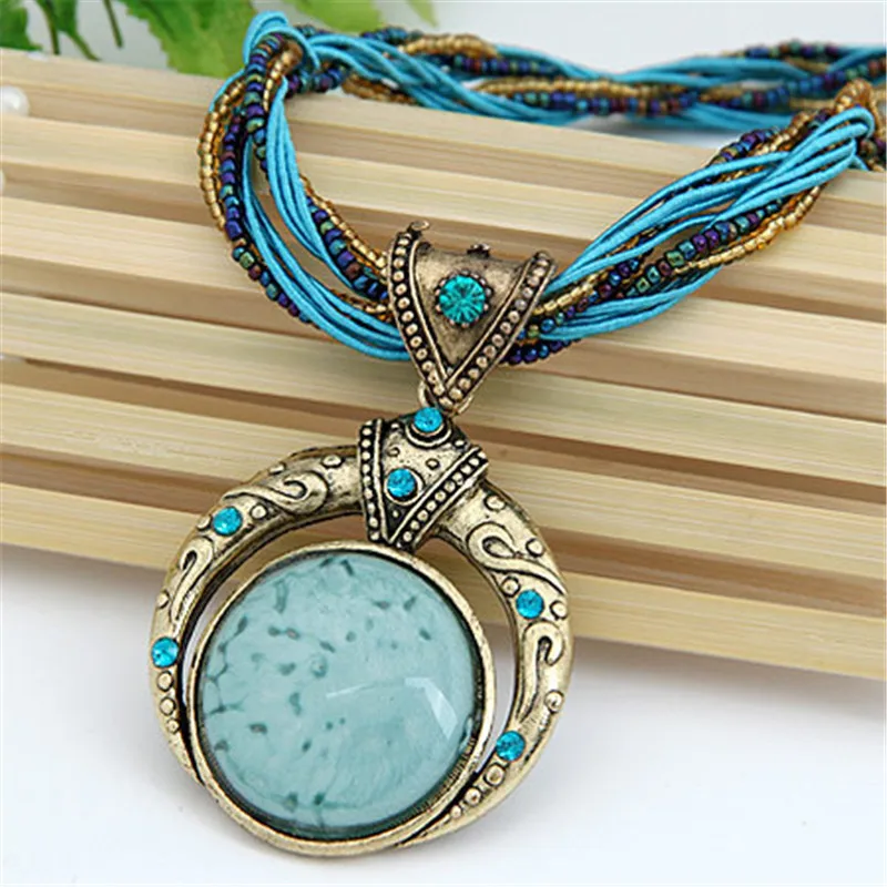 Лимонный ценный эффектный Макси чокер Винтаж Подвески из бисера воротник Boho