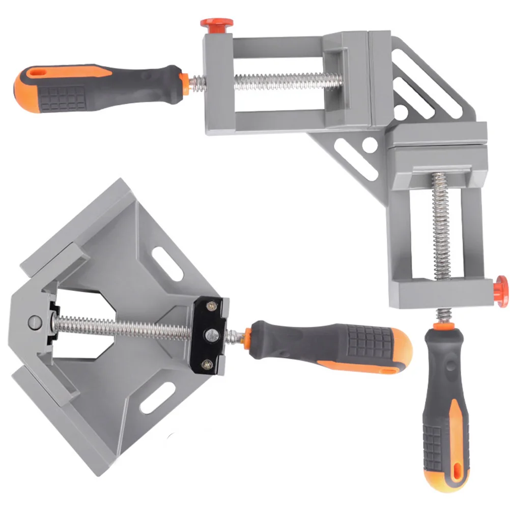 

Handle Right Angle 2-Axis Fixture Clamp Adjustable Aluminum Alloy Corner Vise for Framing Drilling Woodwork Furniture Installing