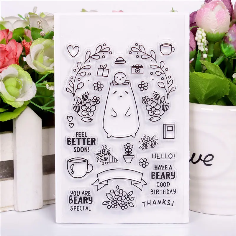 DLKSDI красивый мультфильм прозрачный штамп DIY силиконовые уплотнения