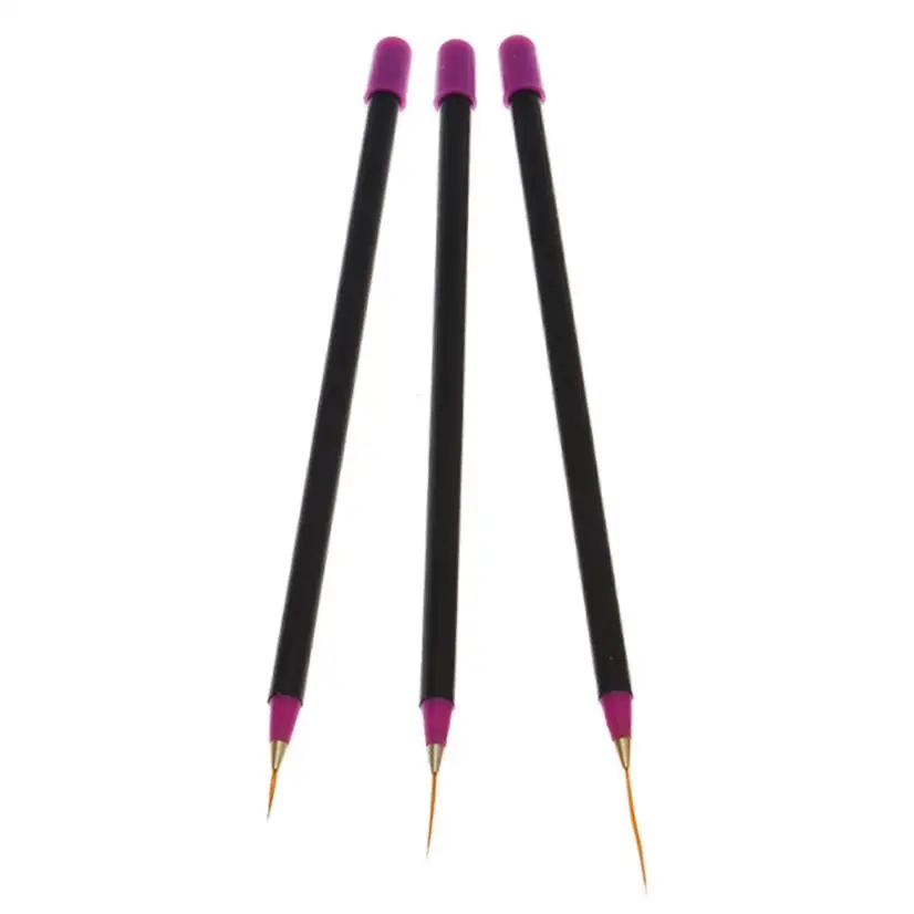 3 шт. разные искусственные кисти для ногтей инструменты полировки Ручка Кисть