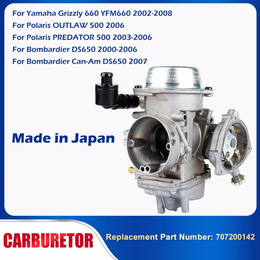 

Мотоцикл ATV Карбюратор Carb для Yamaha Grizzly 660 YFM660 2002-2008 Polaris OUTLAW 500 2006