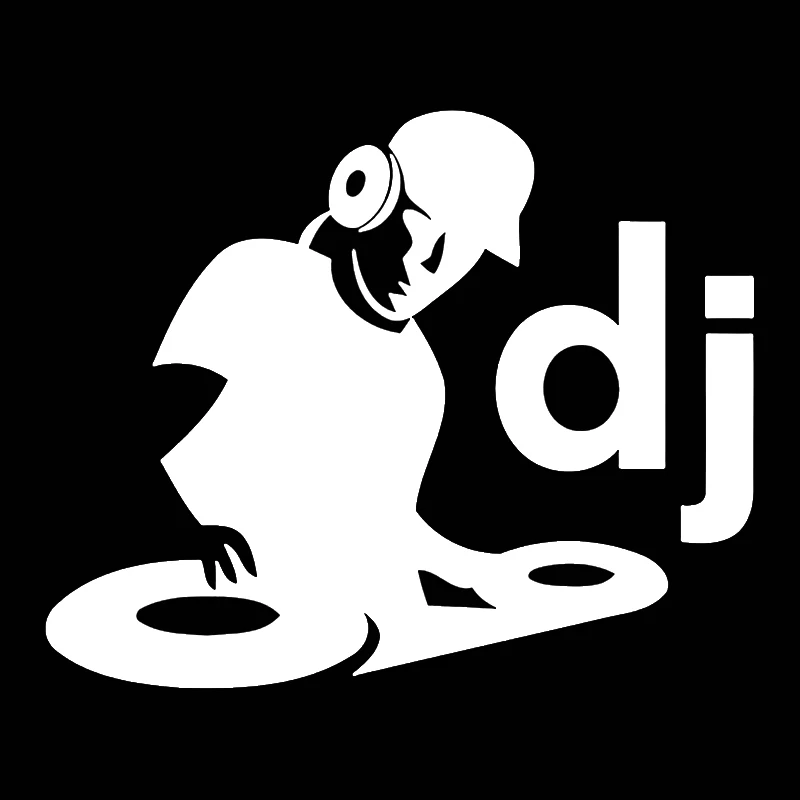 14*11,5 см Виниловая наклейка на машину Музыкальный клуб DJ Светоотражающие Персонализированные наклейки переводная картинка наклейка для мотоциклов на автомобиле черный/серебристый/Лазерная