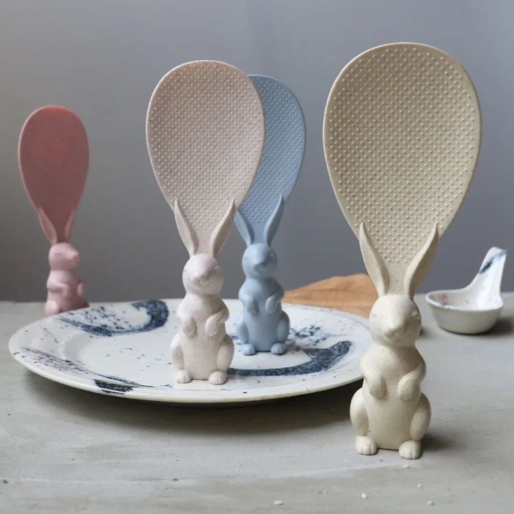 Кухонные неприлипающие ложки с милым кроликом в скандинавском стиле для риса