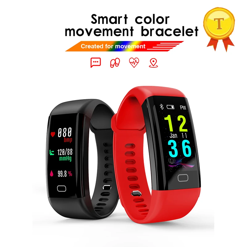 

2018 IP68 Waterproof Smart Bracelet Heart Rate Monitoring Blood Pressure monitoring Fitness Tracker Smartband Sport smart band