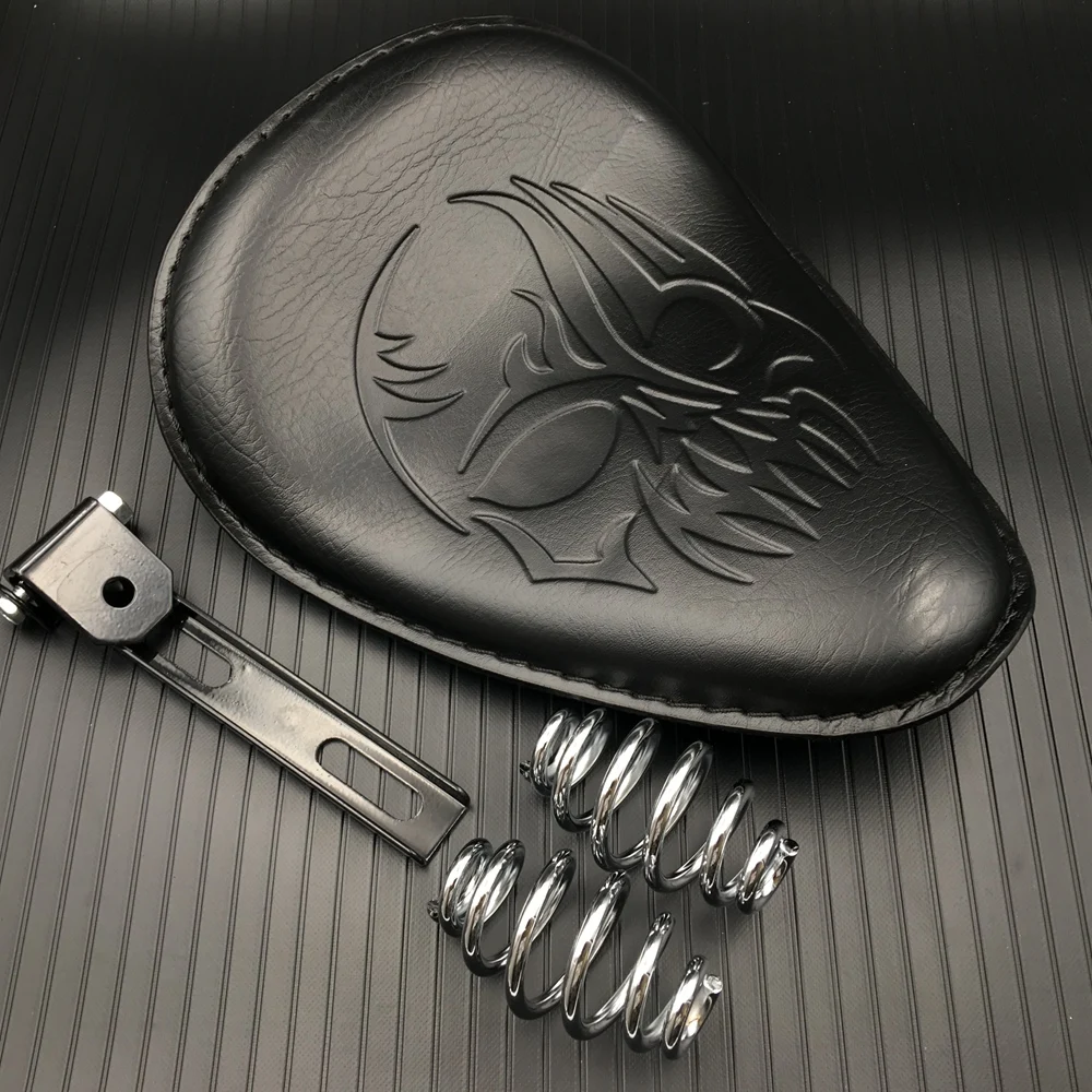 Мотоциклетное коричневое/черное Ретро сиденье из крокодиловой кожи + 3