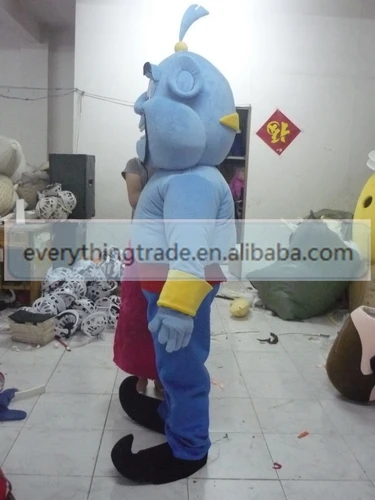 Лидер продаж милый синий костюм-талисман для взрослых с мультяшным персонажем