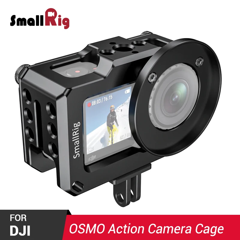 Клетка для цифровой зеркальной камеры SmallRig для DJI Osmo Action с резьбой 1/4 3/8 отверстия для резьбы Arri для DIY опций CVD2360