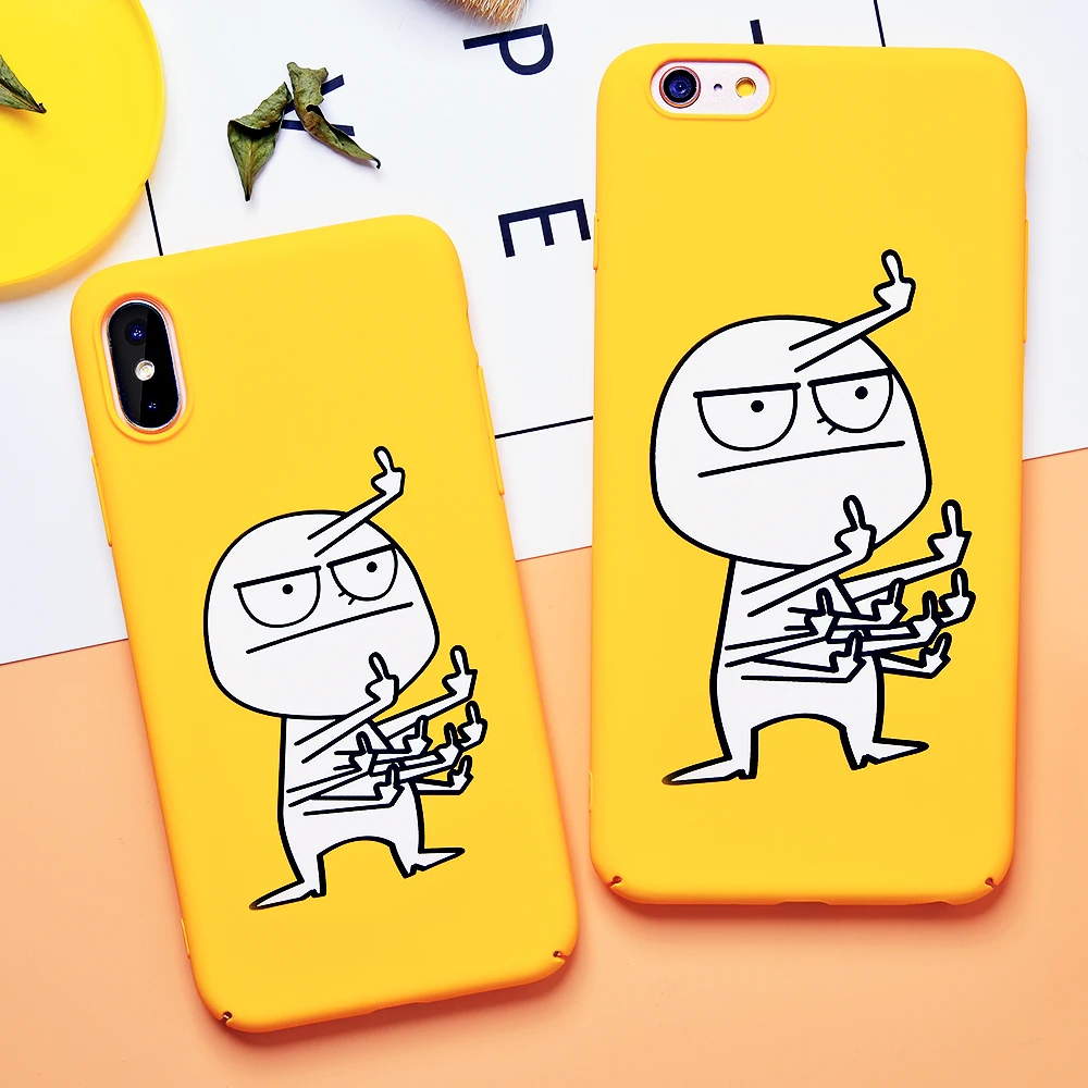 TOMKAS милый чехол для iPhone X XS 8 7 10 6 s XR телефона Plus Max Роскошные желтые Чехлы PC Coque |