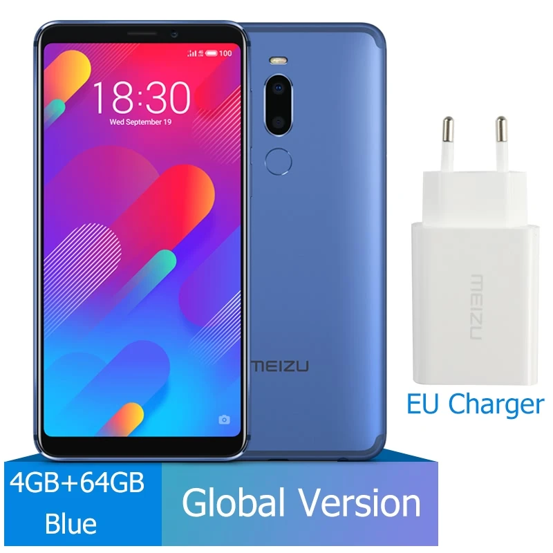 4GB 64GB Blue Глобальная версия Meizu M8, 4 Гб ОЗУ, 64 Гб ПЗУ, мобильный телефон V8, четыре ядра, полный экран, двойная задняя камера, 3100 мАч, отпечаток пальца - Цвет: 4GB 64GB Blue