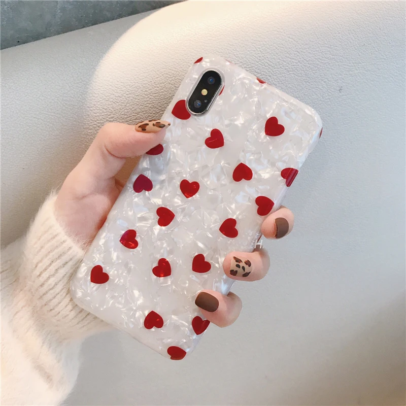 Gimfun Korea Love Heart Case for Huawei Mate 10 P20 Pro Nova3 Glitter Shell Soft Silicon Honor 9 20 Back Cover |