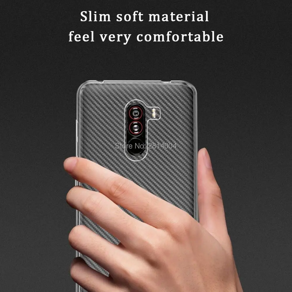 DSCACC Ultra Slim Crystal Clear Прозрачный мягкий ТПУ чехол Чехол Для Сяо mi Pocophone Поко красный