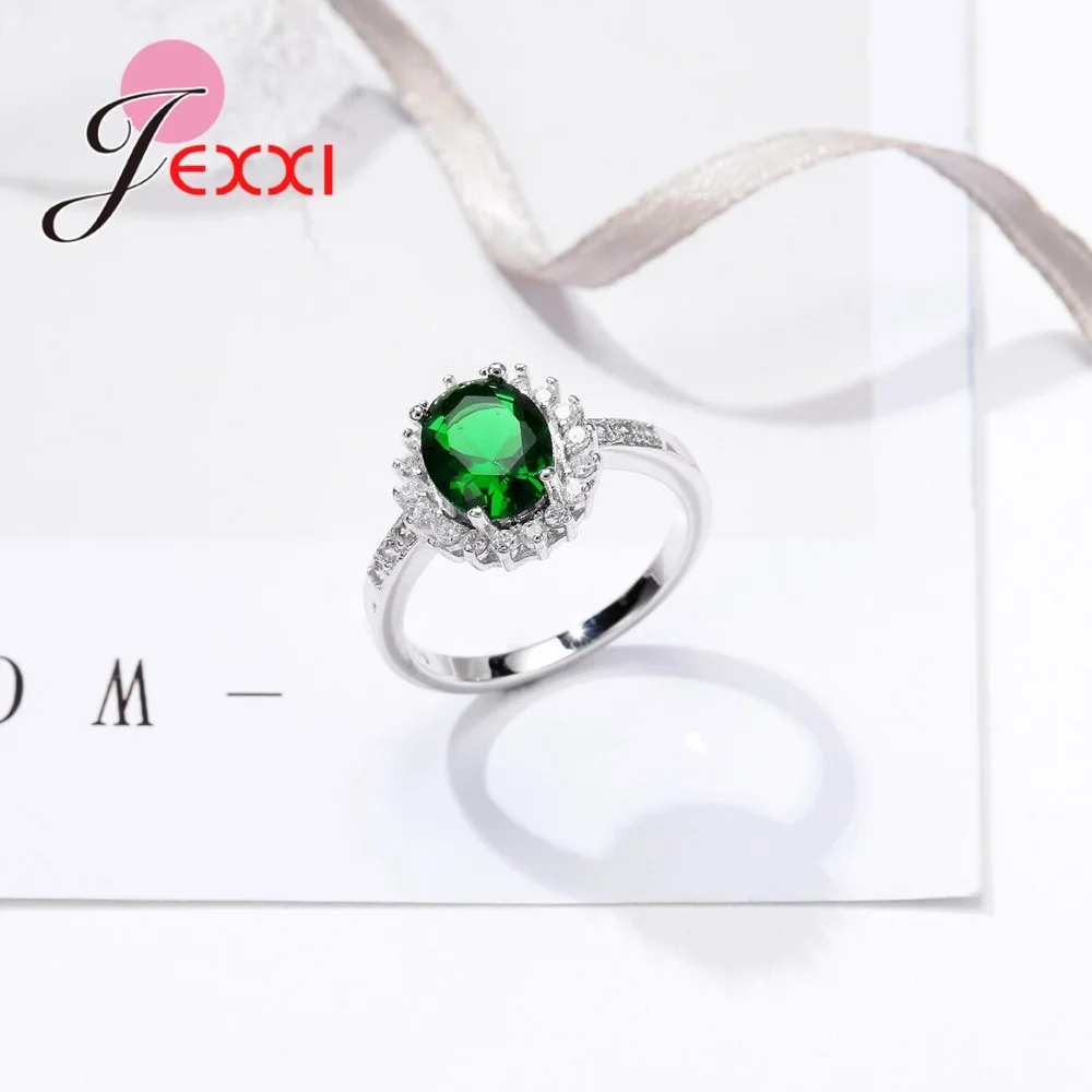 Женское кольцо из серебра 925 пробы с фианитом|rings for weddings|sterling silver engagement ringscrystal ring |
