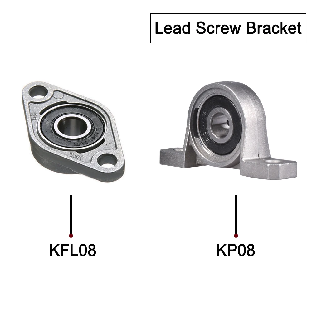 

Horizontal KFL08 Vertical KP08 Bearing Bracket parts For 3D Printer T8 Trapezoidal Lead Screw Stainless Steel Mounted Stand