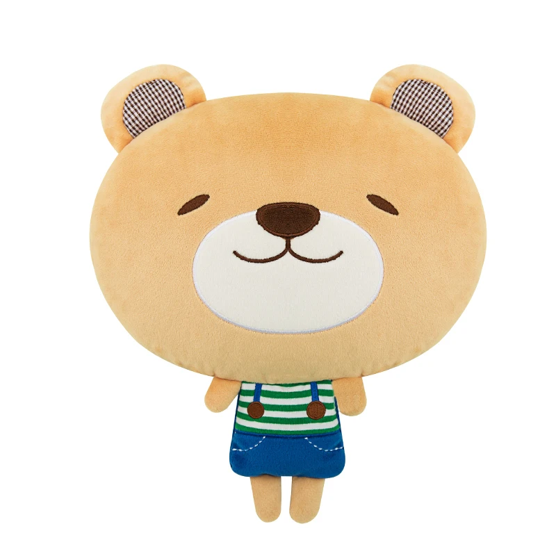 plush cartoon child headrest lion bear fox rabbit cat car seat pillows warm in winter auto accessories cute pillow for the neck |