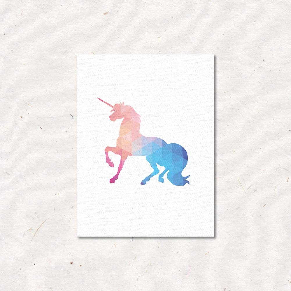 Hot Nordic Cute Animals Unicorn Canvas Painting Modern Wall Art Poster Print Picture For Kid Bedroom Living Room Home Decor | Дом и сад