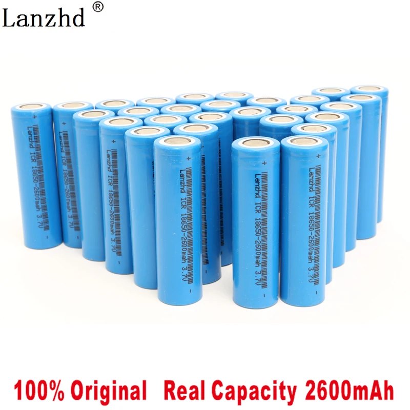 

24 шт. 2019 новый литий-ионный 18650 2600 мАч ICR18650 для samsung 18650 перезаряжаемый литий-ионный аккумулятор для фонарика