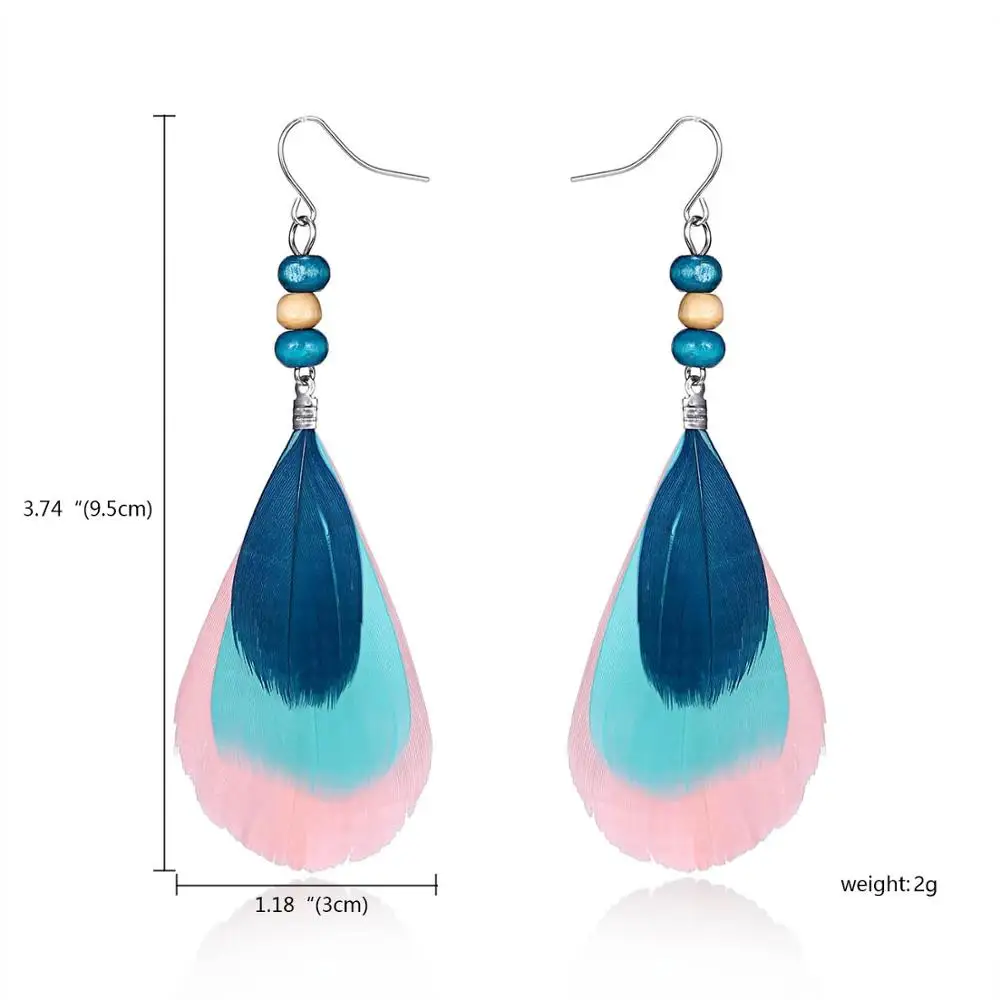 8 Rinhoo Bohemian Ethnic Long Statement Colorful Tassel Drop Earrings Boho Beads Fringe Earrings Women Fashion Dangle Earring - Окраска металла: 8