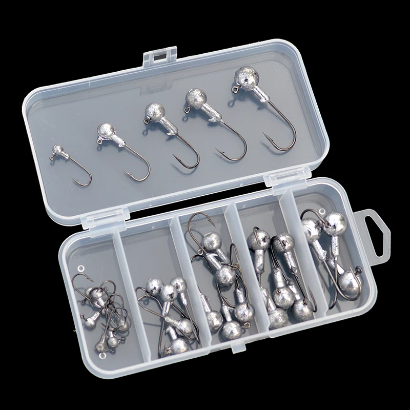 Jig Head свинцовые бронзовых морских рыболовных крючков 30 шт./компл. мягкий червь