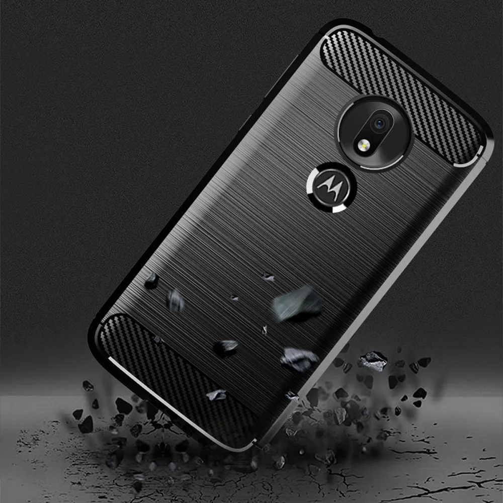 Чехол для Motorola Moto G7 Play (версия ЕС) тонкий чехол из углеродного волокна и ТПУ с