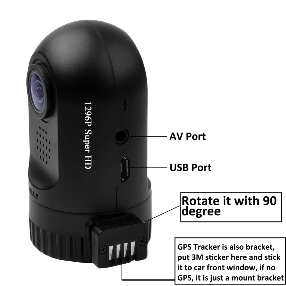 Мини 0805P видеорегистратор широкоугольный 1080P gps Автомобильный Двойной tf карты