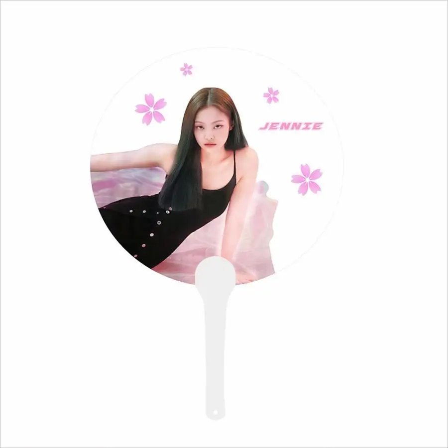 Kpop Blackpink портативный HD фото ручной вентилятор Дженни Лиза прозрачный ПВХ ручной вентилятор мигать летний подарок