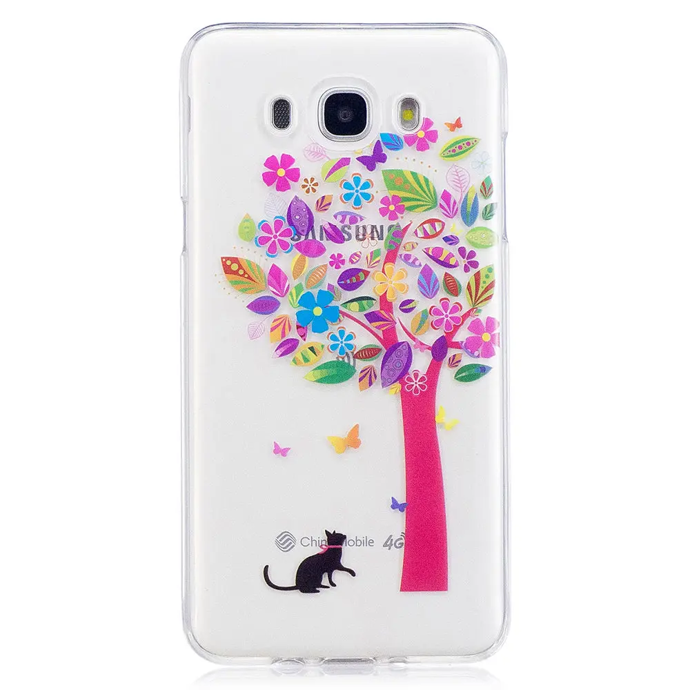 Подходящий чехол для Samsung Galaxy J7 2016 J710F J710FN J710FN/DS мягкий ТПУ телефона с единорогом